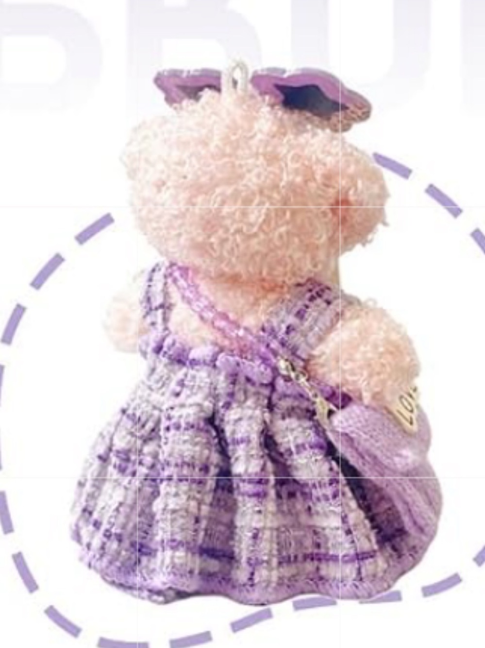 Teddy bear, keychain bag charm with outfit dress her up NOT FROM TEMU - Picture 8 of 8